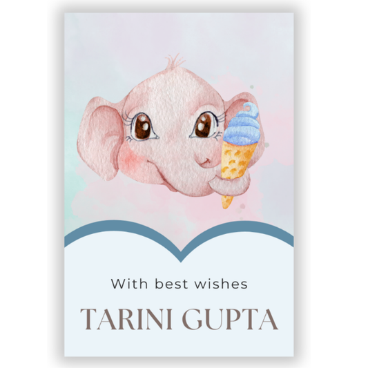 ICE CREAM ELEPHANT - GIFT TAGS (Pack of 30)