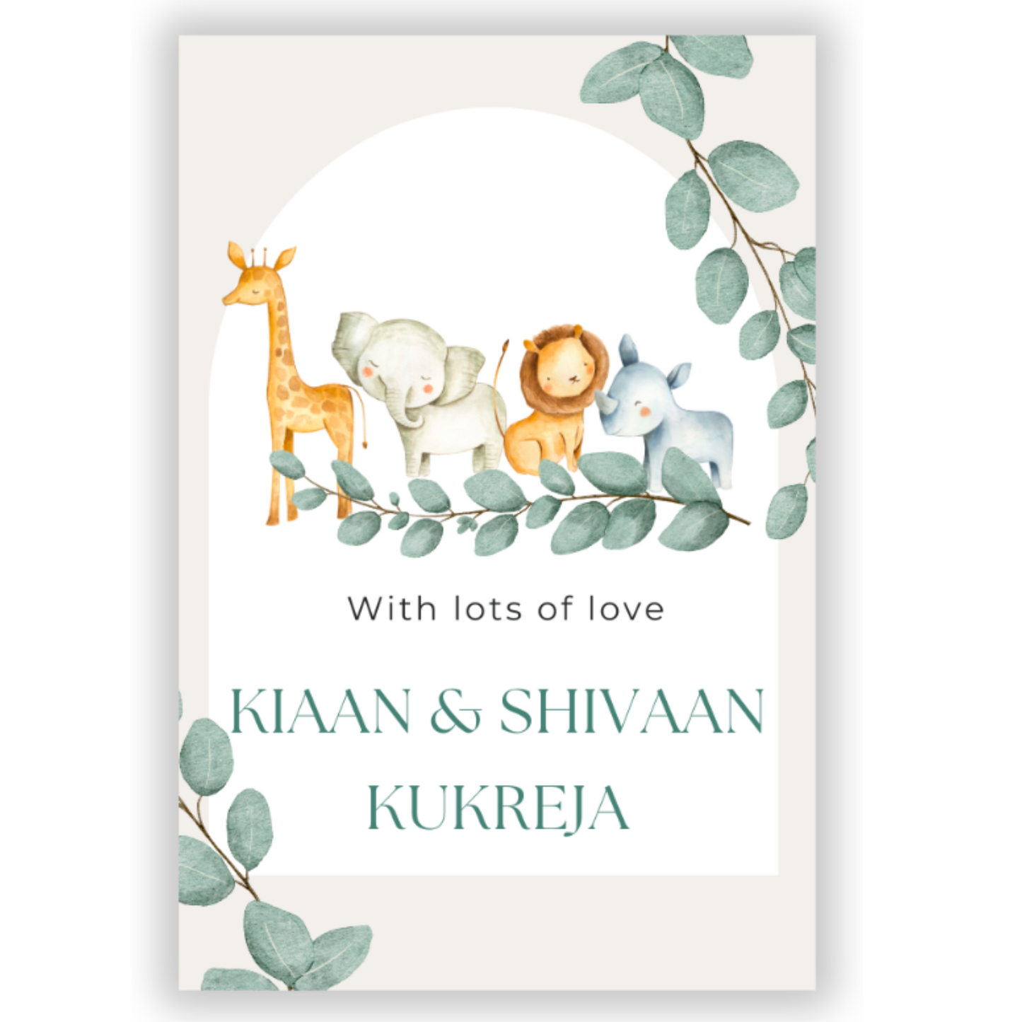 ANIMAL SAFARI - GIFT TAGS (Pack of 30)