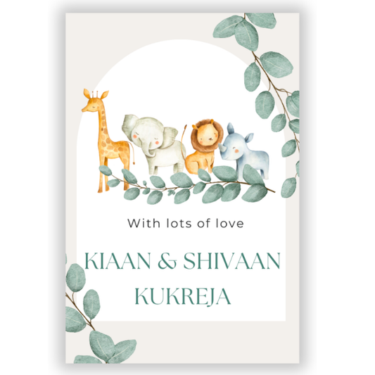 ANIMAL SAFARI - GIFT TAGS (Pack of 30)