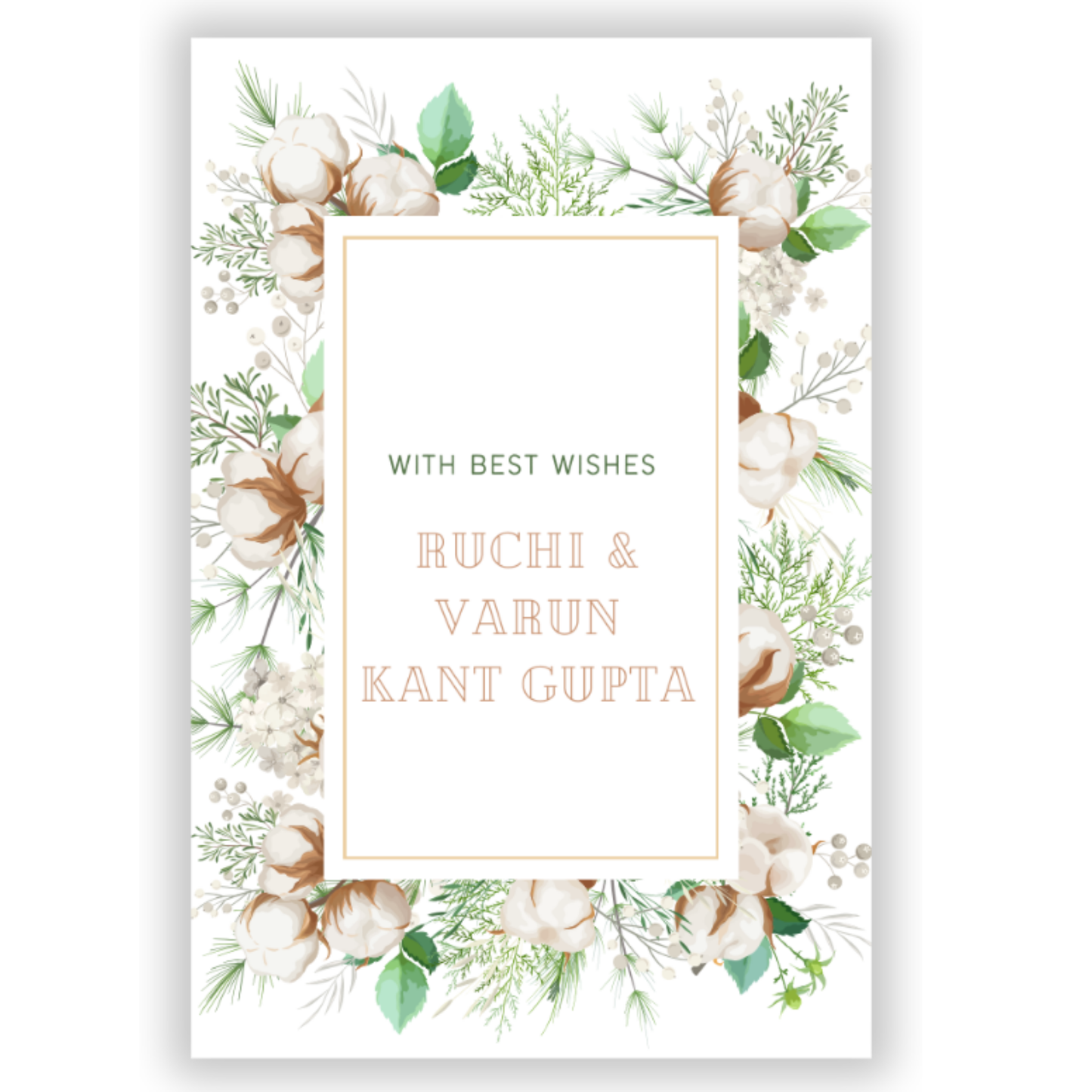 COTTON FLOWER FRAME - GIFT TAGS (Pack of 30)