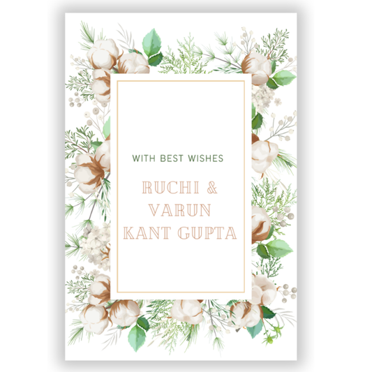 COTTON FLOWER FRAME - GIFT TAGS (Pack of 30)