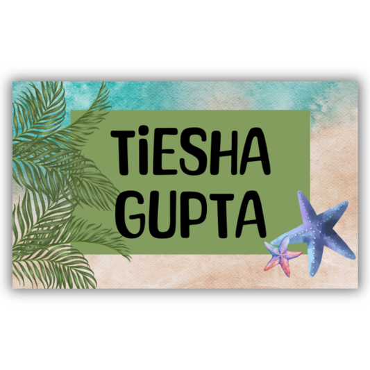 ON THE BEACH - WATERPROOF LABELS (Pack of 20)