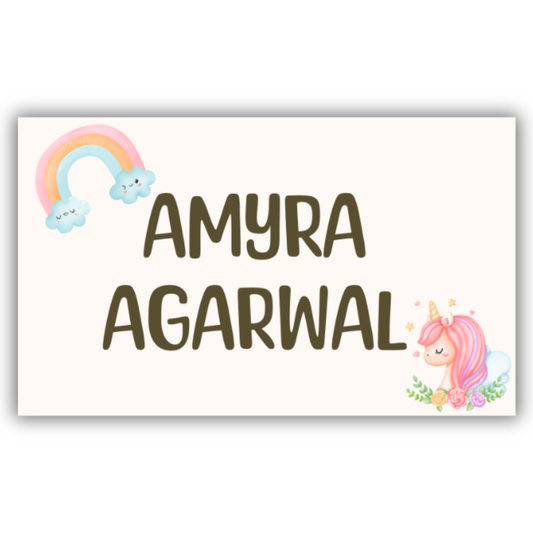 RAINBOWS AND UNICORN - WATERPROOF LABELS (Pack of 20)