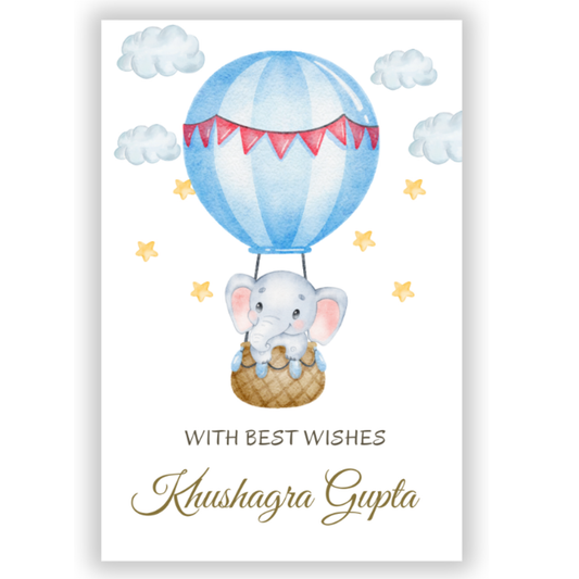 ELEPHANT IN THE BALLOON - GIFT TAGS (Pack of 30)
