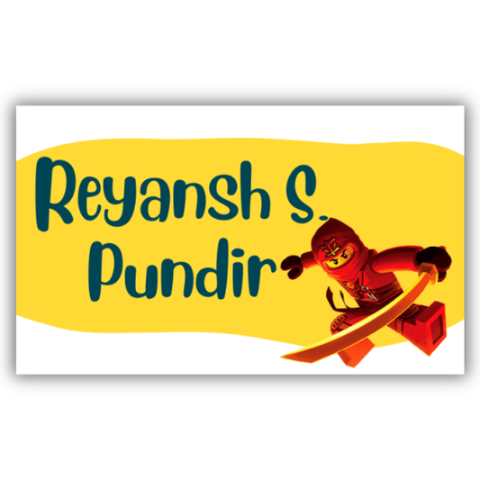 NINJA SUPERHERO - WATERPROOF LABELS (Pack of 20)