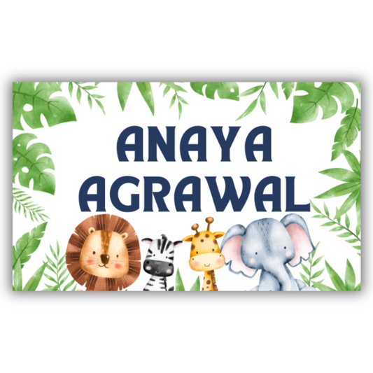 JUNGLE FRIENDS - WATERPROOF LABELS (Pack of 20)
