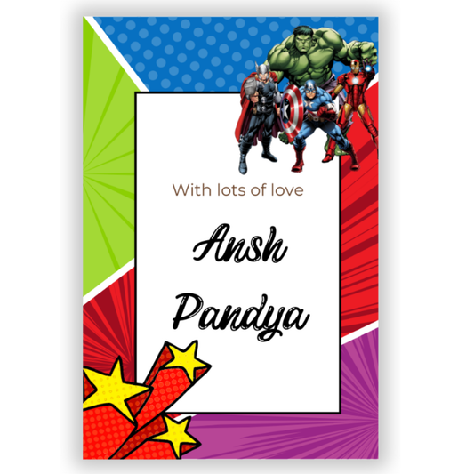 SUPERHERO TEAM - GIFT TAGS (Pack of 30)