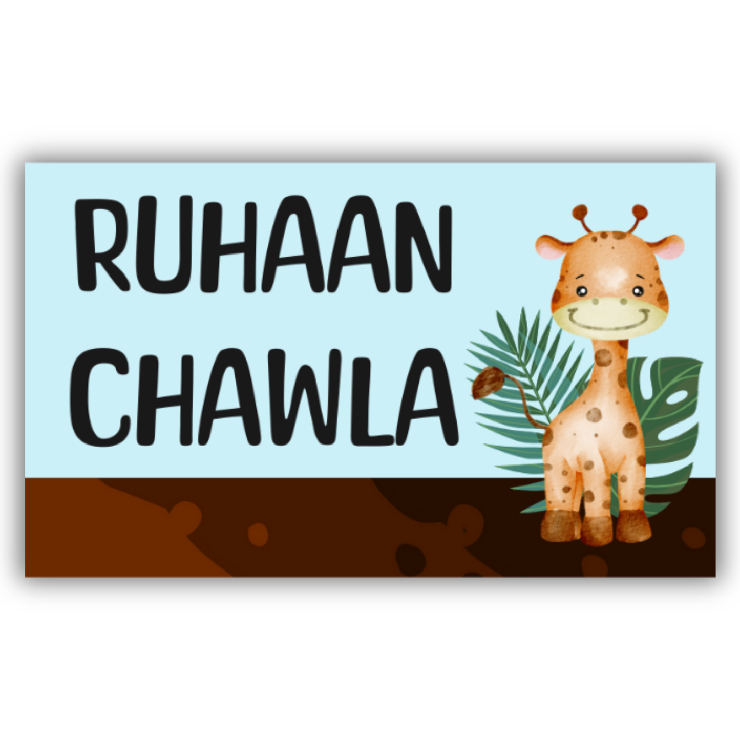BABY GIRAFFE - WATERPROOF LABELS (Pack of 20)