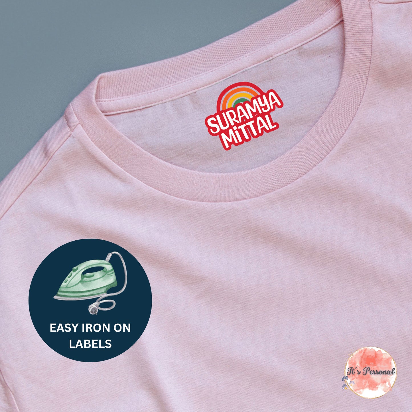 IRON ON LABELS FOR CLOTHES - WITH CHARACTER