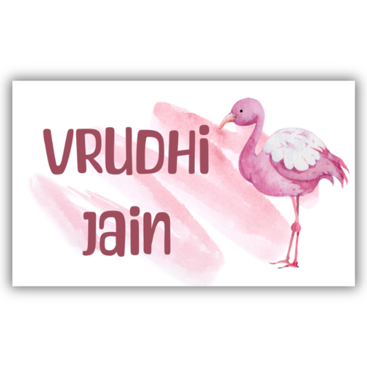 PINK FLAMINGO - WATERPROOF LABELS (Pack of 20)