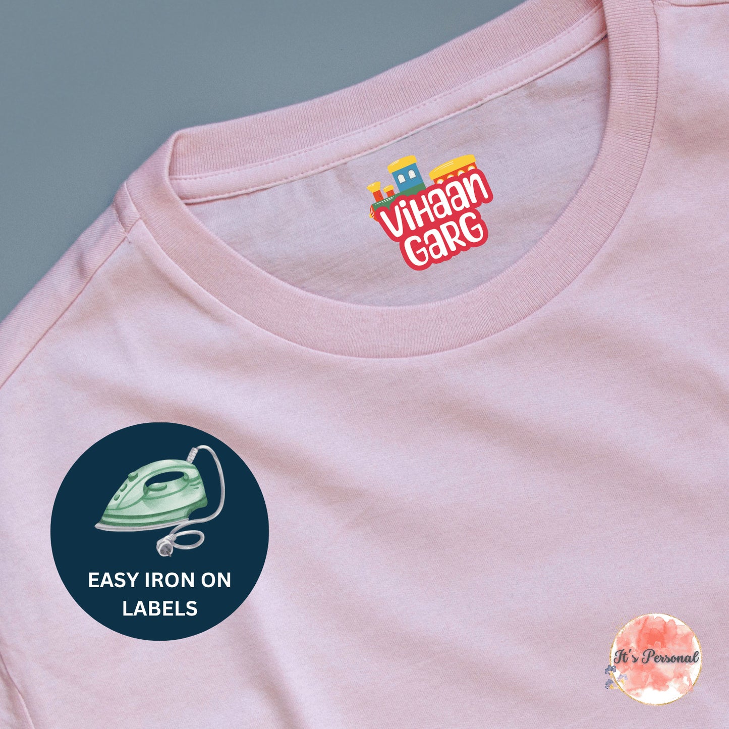 IRON ON LABELS FOR CLOTHES - WITH CHARACTER