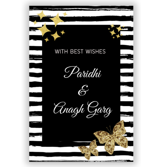RARE BUTTERFLY ON STRIPES - GIFT TAGS (Pack of 30)