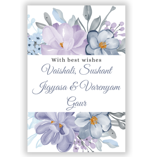 GREY FLORAL - GIFT TAGS (Pack of 30)