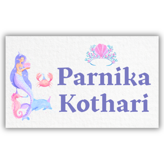 MERMAID'S BIRTHDAY - WATERPROOF LABELS (Pack of 20)