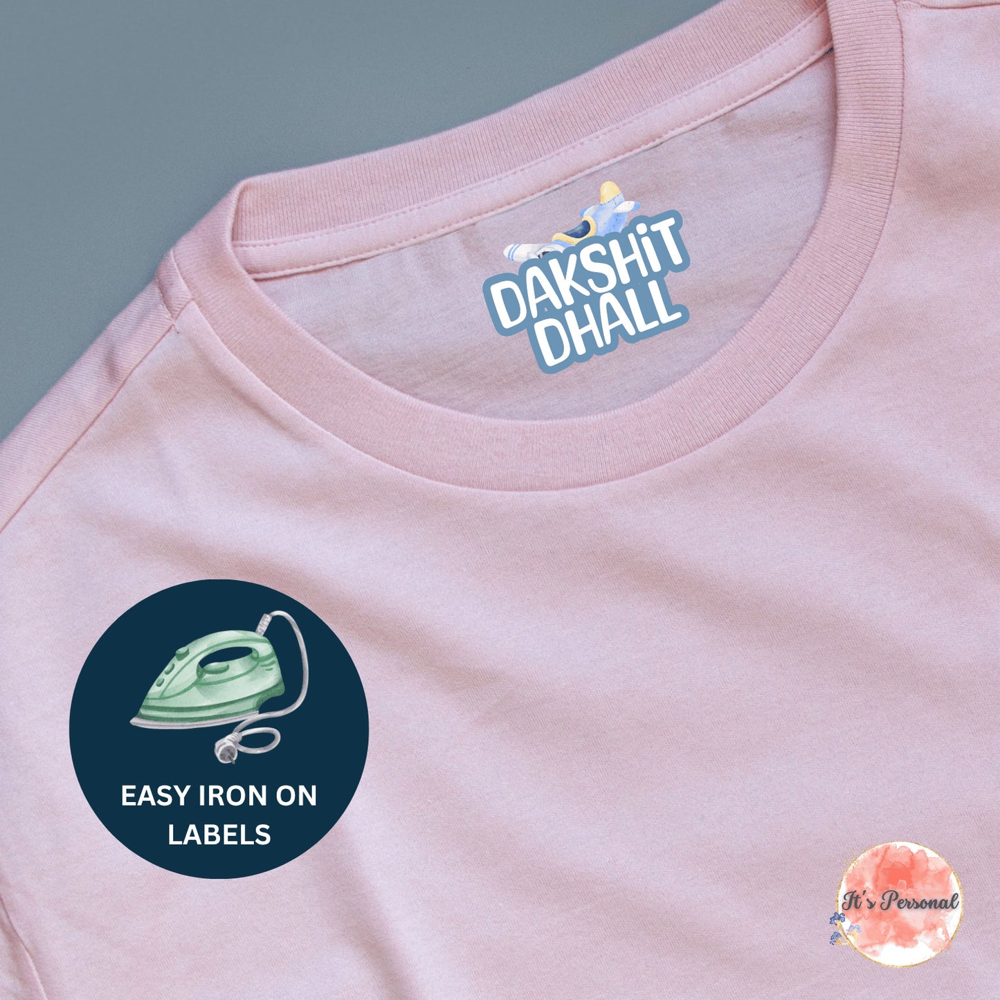 IRON ON LABELS FOR CLOTHES - WITH CHARACTER