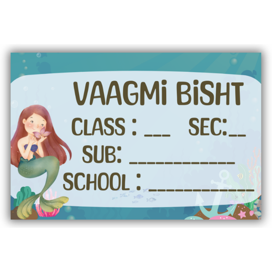 LONE MERMAID - BOOK LABELS (Pack of 30)