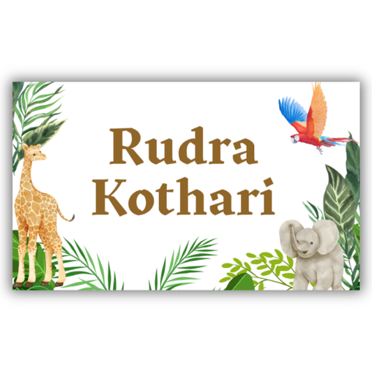 JUNGLE SAFARI - WATERPROOF LABELS (Pack of 20)