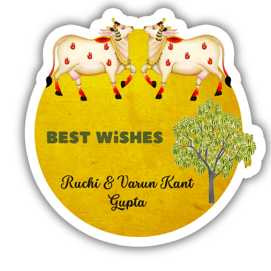 ELEGANT PICHWAI COWS - PREMIUM GIFT TAGS (Pack of 20)