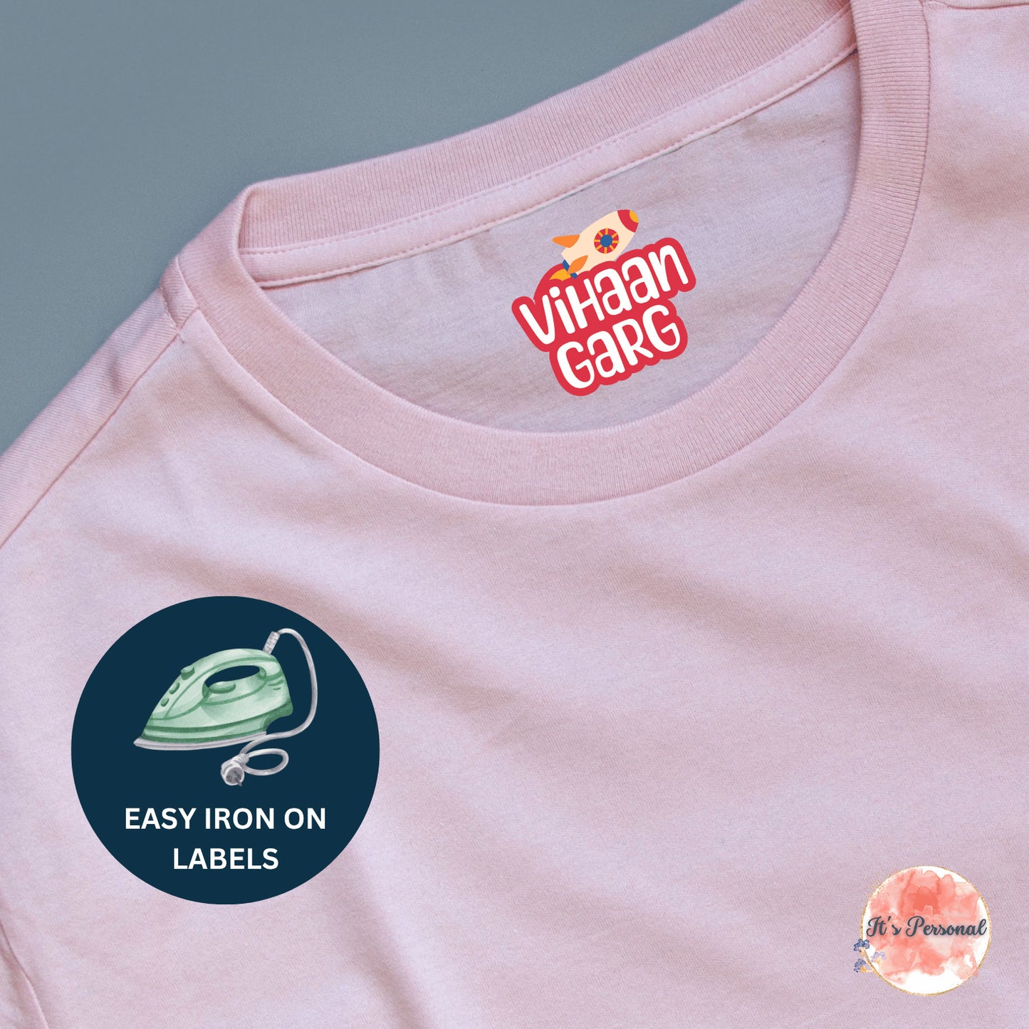 IRON ON LABELS FOR CLOTHES - WITH CHARACTER