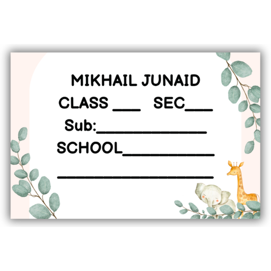 ANIMAL SAFARI - BOOK LABELS (Pack of 30)