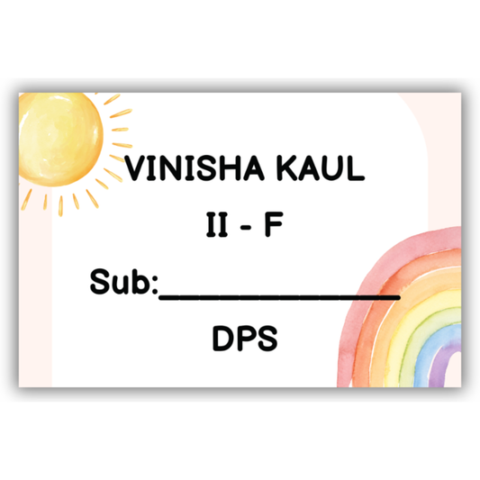 RAINBOW - BOOK LABELS (Pack of 30)