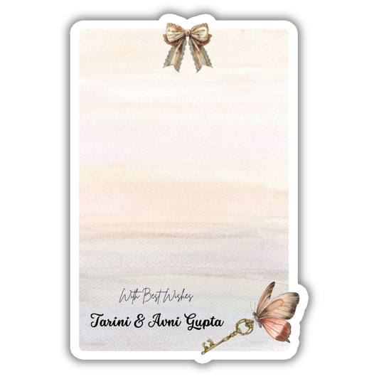 BOW AND BUTTERFLY - GIFT NOTECARDS (Pack of 10)