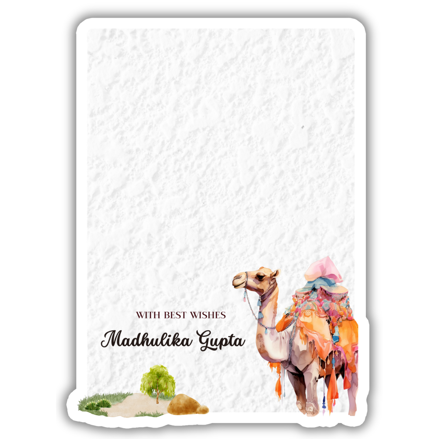 CAMEL IN A DESERT - GIFT NOTECARD (Pack of 10)