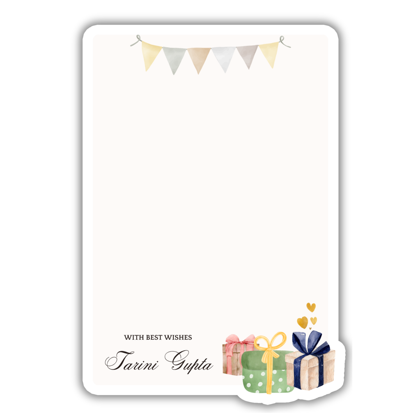 GIFTS & RAINBOW - GIFT NOTECARD (Pack of 10)