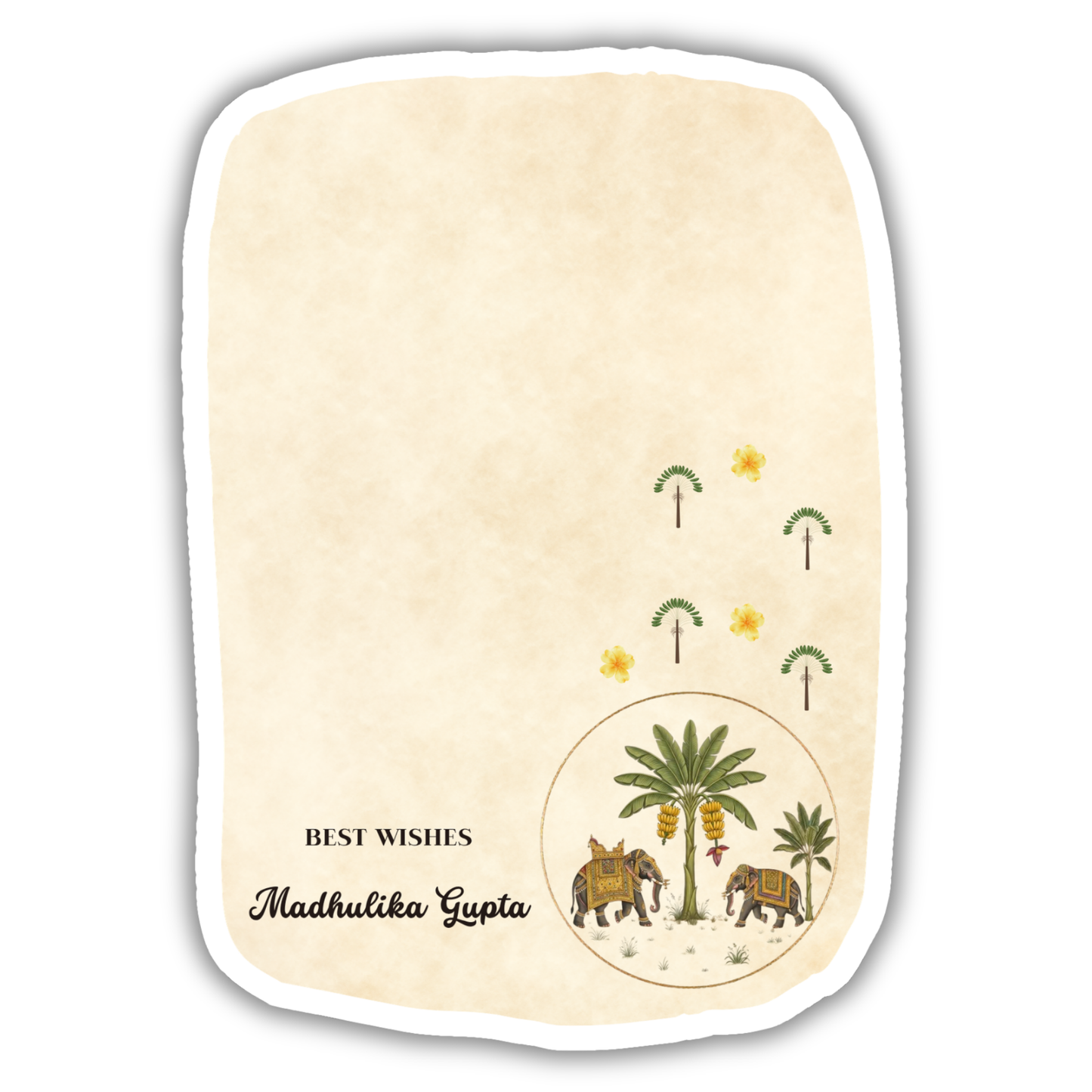 GROOM'S ELEPHANT - GIFT NOTECARD (Pack of 10)