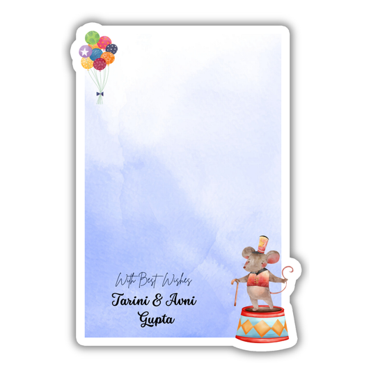 MOUSE IN A CIRCUS - GIFT NOTECARD (Pack of 10)