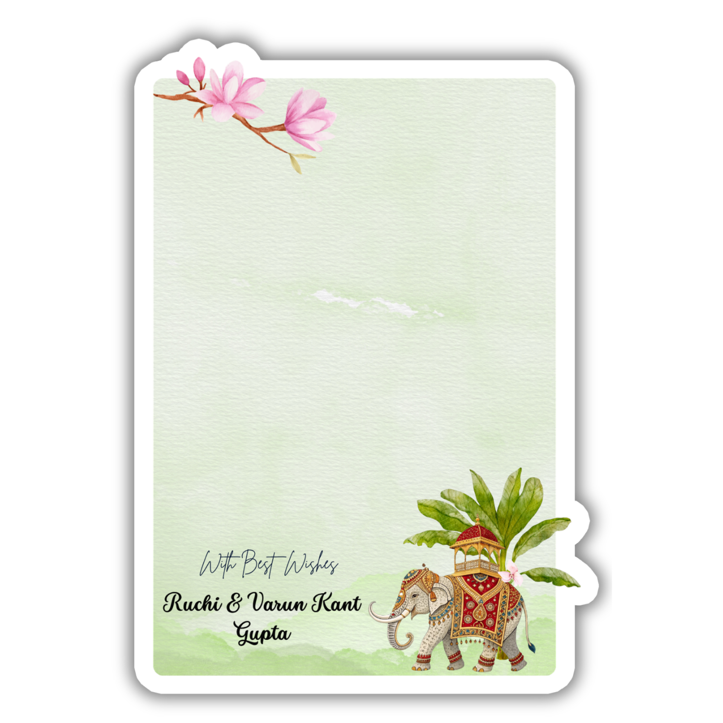 PICHWAI INDIAN ELEPHANT - GIFT NOTECARD (Pack of 10)