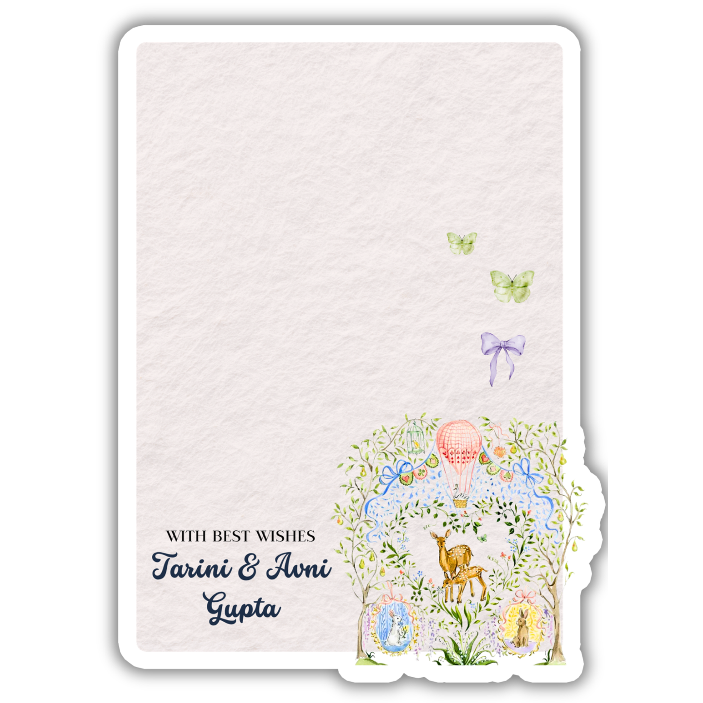WONDERLAND ANIMALS - GIFT NOTECARD (Pack of 10)
